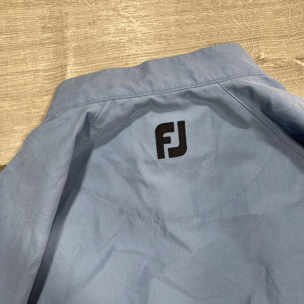 FootJoy Jacket Mens Large‎ Blue Snap Pullover Golf Windbreaker Lightweight